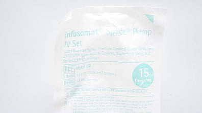 Braun 490102 Infusomat Space Pump IV Set 15Drops/mL 120inch x 25mL